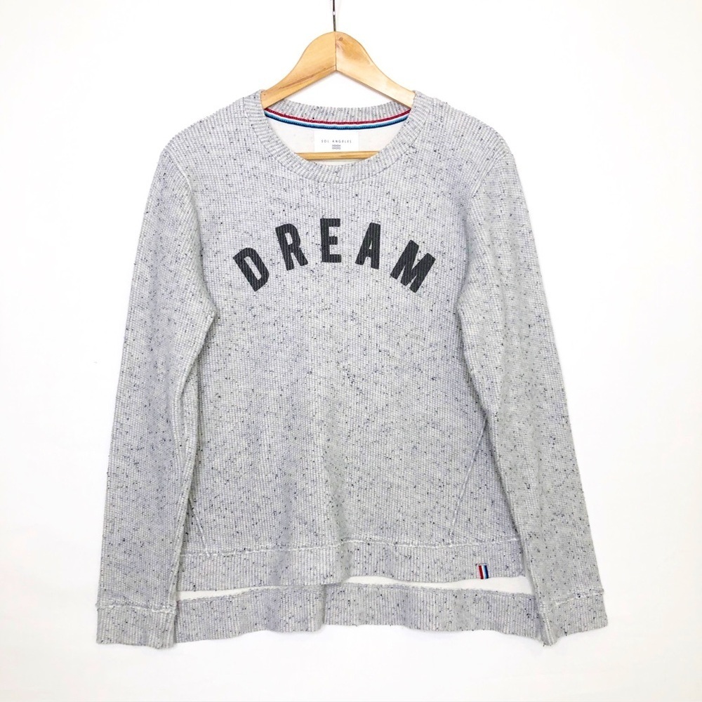 Sol Angeles Grey heathered, graphic, print sweatshirt